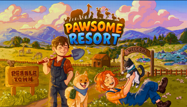 Pawsome Resort lodge exterior at Pebble Town